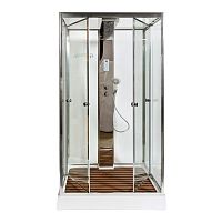 Душевая кабина AvaCan Z122 Espoo 120×90 см, прямоугольная, прозрачное стекло, универсальная ориентация, крыша, гидромассаж