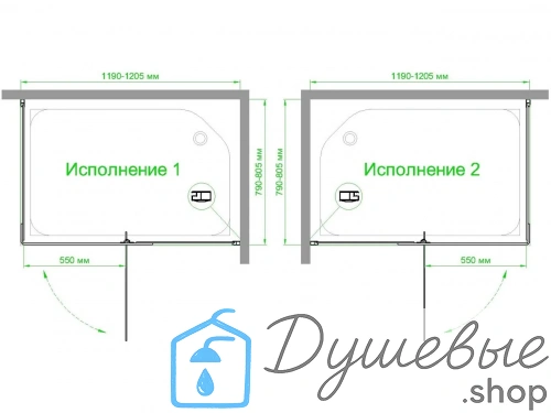 Душевой уголок Royal Bath RB HPVD-T-CH 120х80х200 прозрачное стекло фото 5