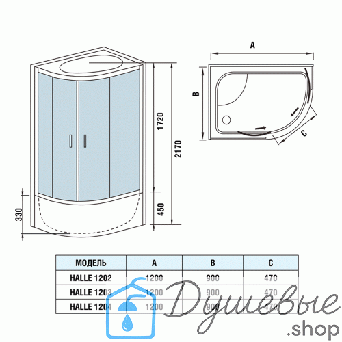 Душевая кабина WeltWasser WW500 HALLE 1204 R фото 14