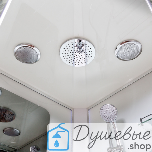 Душевая кабина AvaCan A102 R LED 120×80 см, асимметричная форма, прозрачное стекло, правая ориентация, крыша, без гидромассажа фото 14