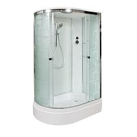 Душевая кабина AvaCan EM 2712 R, 120×80 см, асимметричная, стекло с узором, правая ориентация, с крышей, без гидромассажа
