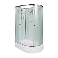 Душевая кабина AvaCan D272 L 120×80 см, асимметричная, матовое стекло, левая ориентация, без крыши, без гидромассажа