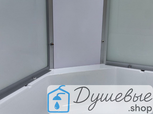 Душевая кабина AvaCan L 790 N без крыши, 90×90 см, четверть круга, стекло с узором, универсальная. фото 10