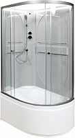 Душевая кабина AvaCan L620L N (без крыши) 120×80 см, асимметричная форма, прозрачное стекло, левая ориентация, без гидромассажа