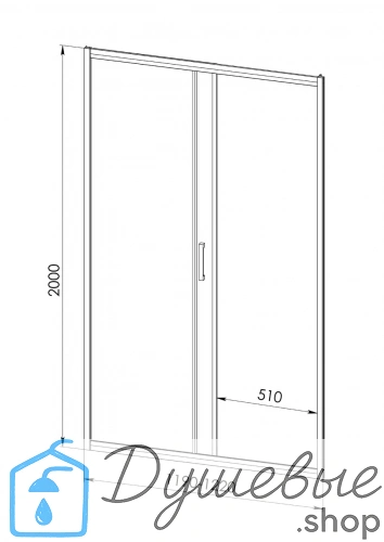 Душевая дверь Royal Bath ACCORD RB HS-T-BL 120x200 прозрачное стекло фото 3
