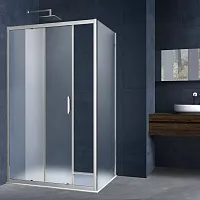Душевой уголок Vincea Alpha VSR-3AL9015MT, 150х90, профиль хром, стекло текстурное
