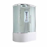 Душевая кабина AvaCan EM5811RLED 110×80 см, асимметричная, матовое стекло, правая ориентация, с крышей, с гидромассажем