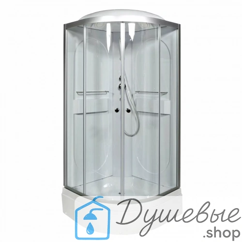 Душевая кабина AvaCan L580 стандартная, 80×80 см, четверть круга, прозрачное стекло, универсальная ориентация, крыша, без гидромассажа фото 3