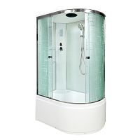 Душевая кабина AvaCan EM 5012 L с электрикой, 120×90 см, асимметричная, стекло с узором, левая ориентация, с крышей, без гидромассажа