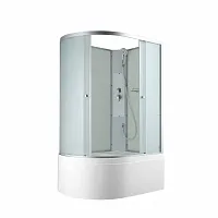Душевая кабина AvaCan C5012R N без крыши, 120×80 см, асимметричная, матовое стекло, правая.