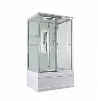 Душевая кабина AvaCan V5012LED 120×90 см, прямоугольная, прозрачное стекло, универсальная ориентация, с крышей и гидромассажом