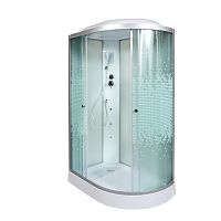 Душевая кабина AvaCan L902 L с электрикой и гидромассажем, 120×80 см, асимметричная, стекло с узором, левая ориентация, крыша.