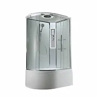 Душевая кабина AvaCan EM5812RLEDT прозрачная 120x80см, асимметричная, прозрачное стекло, правая ориентация, крыша, гидромассаж