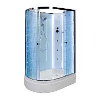 Душевая кабина AvaCan EM3012 N R LED с гидромассажем, 120×90 см, асимметричная, стекло с узором, правая ориентация, без крыши