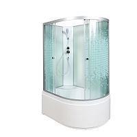 Душевая кабина AvaCan L920 L N без крыши, 120×80 см, асимметричная форма, стекло с узором, левая ориентация, без гидромассажа
