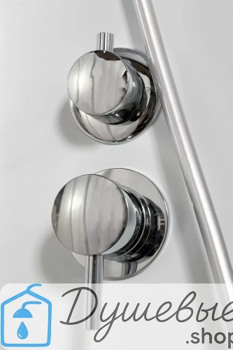 Душевая кабина AvaCan L601 N без крыши, 100×100 см, четверть круга, прозрачное стекло, универсальная ориентация, без гидромассажа фото 5
