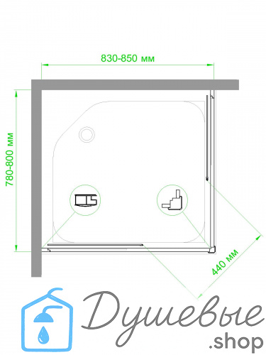 Душевой уголок Royal Bath RB HPD-C 85х80х200 фото 5