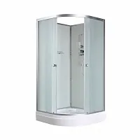 Душевая кабина AvaCan D2010 N без крыши, 100×100 см, четверть круга, матовое стекло, универсальная ориентация, без гидромассажа