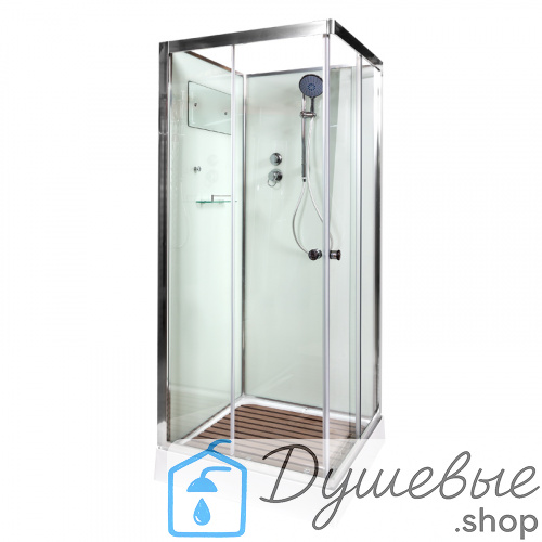 Душевая кабина AvaCan K409 без крыши, 90×90 см, квадратная, прозрачное стекло, универсальная ориентация, без гидромассажа фото 4