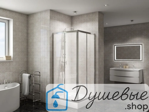 Душевой уголок BelBagno DUE-A-2-90-P-Cr