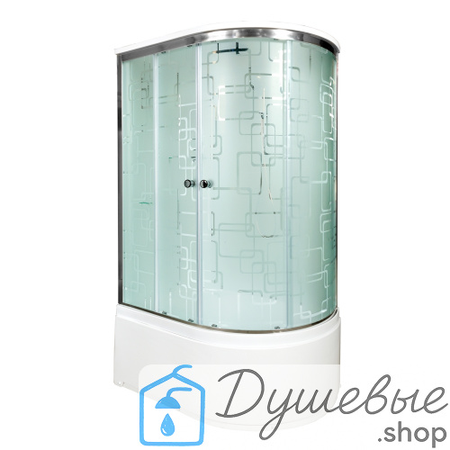 Душевая кабина AvaCan EM 5012 L 120×90 см асимметричная с узором, левая ориентация, крыша, без гидромассажа фото 3