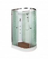 Душевая кабина AvaCan EM 1512 N L с гидромассажем, 120×80 см, асимметричная, стекло с узором, левая ориентация, без крыши