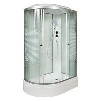 Душевая кабина AvaCan L 720 R с электрикой, 120×80 см, асимметричная, стекло с узором, правая ориентация, с крышей, без гидромассажа