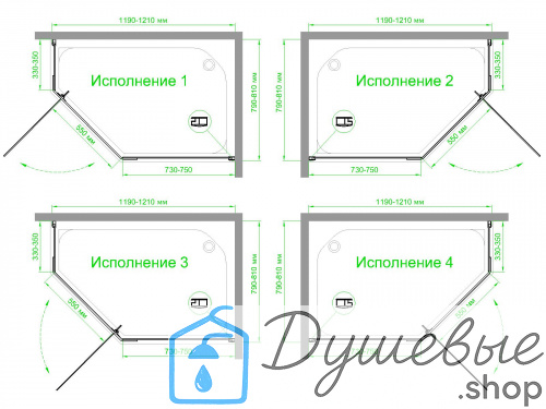 Душевой уголок Royal Bath RB 1280TR-T 80х120х200 фото 4
