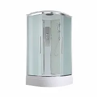 Душевая кабина AvaCan EM3080 стандартная, 80×80 см, четверть круга, матовое стекло, универсальная ориентация, крыша, без гидромассажа
