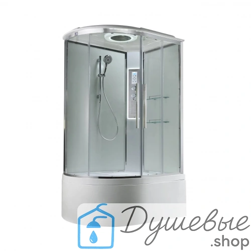 Душевая кабина AvaCan EM5812RLEDT прозрачная 120x80см, асимметричная, прозрачное стекло, правая ориентация, крыша, гидромассаж фото 4