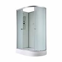 Душевая кабина AvaCan D2012L N без крыши, 120×80 см, асимметричная форма, матовое стекло, левая ориентация