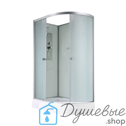 Душевая кабина AvaCan D2012L N без крыши, 120×80 см, асимметричная форма, матовое стекло, левая ориентация