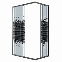 Душевое ограждение Niagara Eco NG-1012-14QBLACK 120х80х190 см