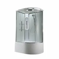 Душевая кабина AvaCan EM5912LLEDT прозрачная 120×90 см, асимметричная, левая ориентация, с крышей и гидромассажем