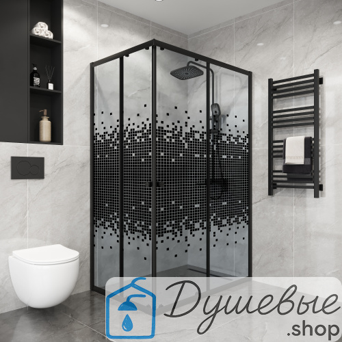 Душевое ограждение Niagara Eco NG-1018-14QBLACK 100х80х190 см фото 4