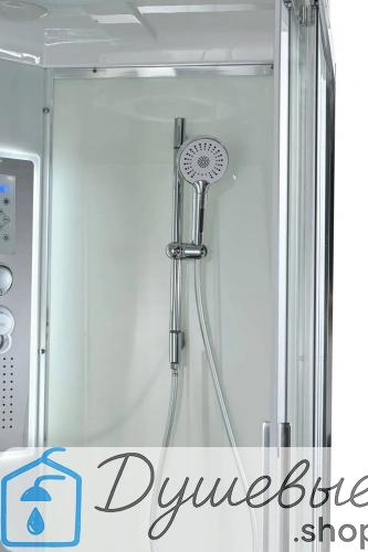 Душевая кабина AvaCan K2810LED 100×80 см, прямоугольная, прозрачное стекло, универсальная ориентация, с крышей и гидромассажем. фото 8