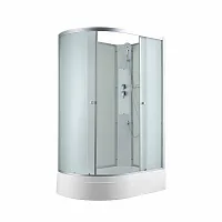 Душевая кабина AvaCan C3012R N без крыши, 120×80 см, асимметричная, матовое стекло, правая ориентация, без гидромассажа