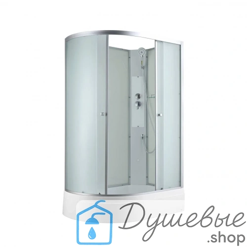 Душевая кабина AvaCan C3012R N без крыши, 120×80 см, асимметричная, матовое стекло, правая ориентация, без гидромассажа