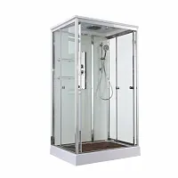 Душевая кабина AvaCan V2810 стандартная 100×80 см прямоугольная, прозрачное стекло, универсальная ориентация, с крышей, без гидромассажа
