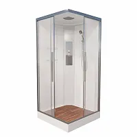 Душевая кабина AvaCan K2080 стандартная, 80×80 см, прямоугольная, прозрачное стекло, универсальная ориентация, с крышей, без гидромассажа