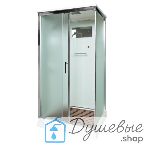 Душевая кабина AvaCan D119 S 110×90 см, прямоугольная, матовое стекло, универсальная ориентация, крыша, без гидромассажа фото 3