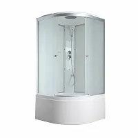 Душевая кабина AvaCan C5010 стандартная 100×100 см, четверть круга, матовое стекло, универсальная ориентация, крыша, без гидромассажа