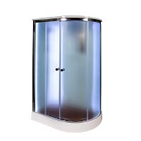 Душевая кабина AvaCan D102S LED L 120×80 см, асимметричная форма, матовое стекло, левая ориентация, с крышей, без гидромассажа
