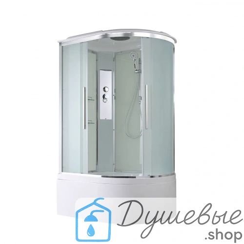 Душевая кабина AvaCan EM5811L стандартная 110x80 см, асимметричная, матовое стекло, левая ориентация, с крышей, без гидромассажа