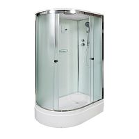 Душевая кабина AvaCan D312S с электрикой R, 120×90 см, асимметричная, матовое стекло, правая ориентация, с крышей, без гидромассажа