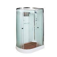 Душевая кабина AvaCan D102 R 120×80 см асимметричная матовое стекло правая. Без крыши, без гидромассажа.