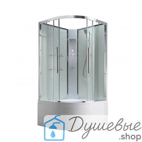 Душевая кабина AvaCan EM5011NT 110×110 см, четверть круга, прозрачное стекло, универсальная ориентация, без крыши, без гидромассажа