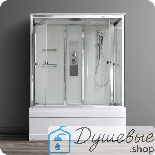 Душевая кабина AvaCan V5015 стандартная 150×85 см прямоугольная, прозрачное стекло, крыша, без гидромассажа