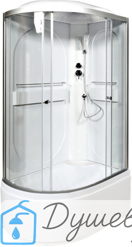 Душевая кабина AvaCan L620R 120×80 см асимметричная, прозрачное стекло, правая ориентация, с крышей, без гидромассажа