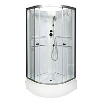 Душевая кабина AvaCan L590 N 90×90 см, четверть круга, прозрачное стекло, универсальная ориентация, без крыши, без гидромассажа
